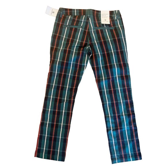 Volcom | Juniors | Dark Green Plaid Slim Straight Ankle Fit Pants | 1 | NWT - Picture 3 of 11